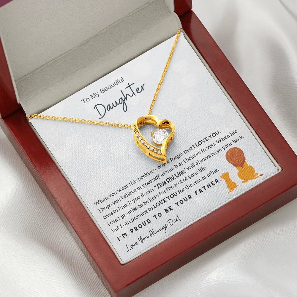 To My Daughter, I'm Proud to be your Father - Forever Love Necklace