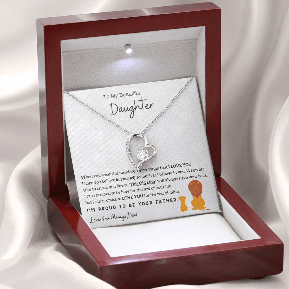 To My Daughter, I'm Proud to be your Father - Forever Love Necklace