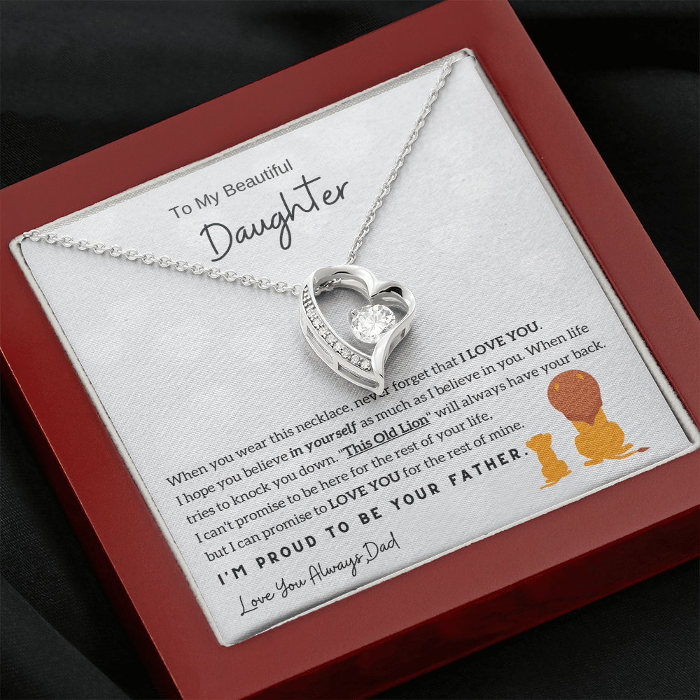 To My Daughter, I'm Proud to be your Father - Forever Love Necklace