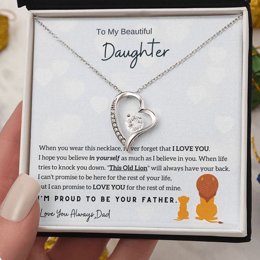 To My Daughter, I'm Proud to be your Father - Forever Love Necklace