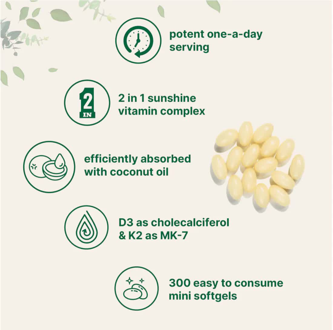 Vitamin D3 & K2 With Coconut Oil