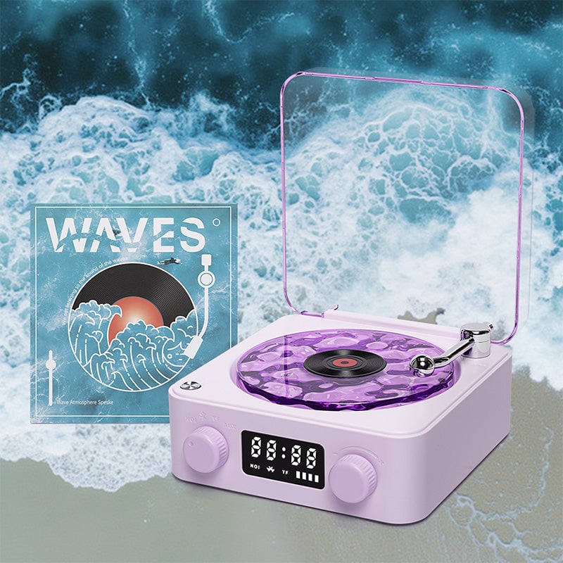 Waves Retro Bluetooth Vinyl Record Player