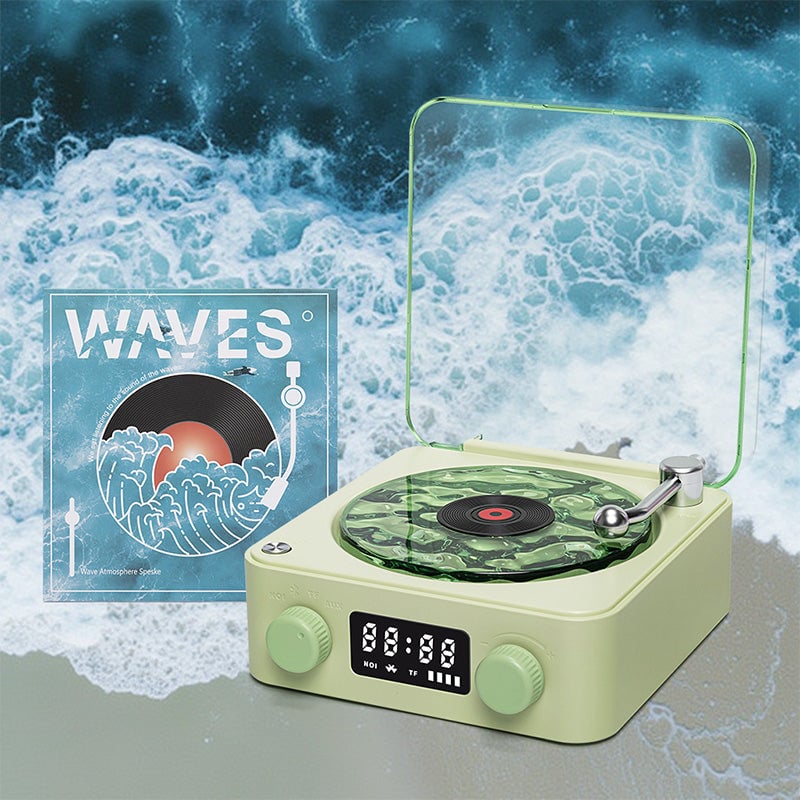 Waves Retro Bluetooth Vinyl Record Player