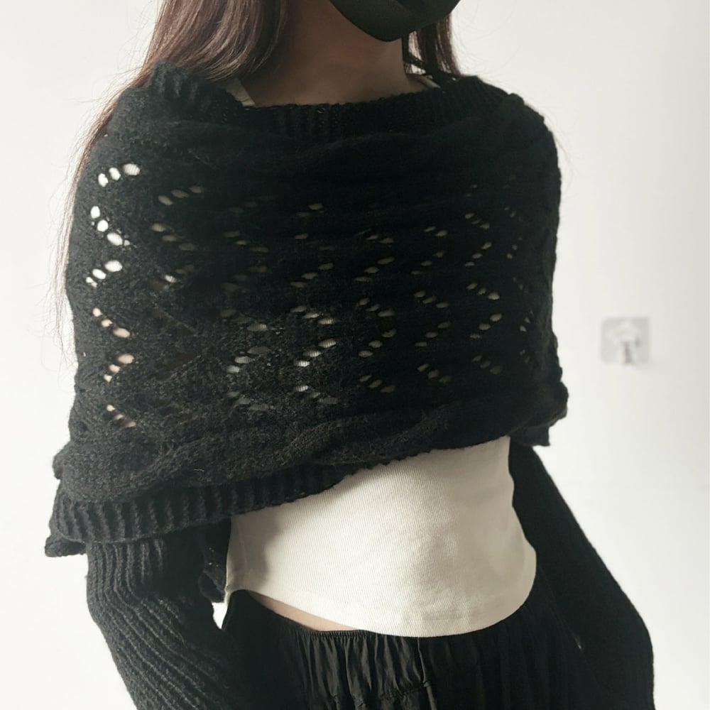 Women's Knitted Double Sleeve Scarf