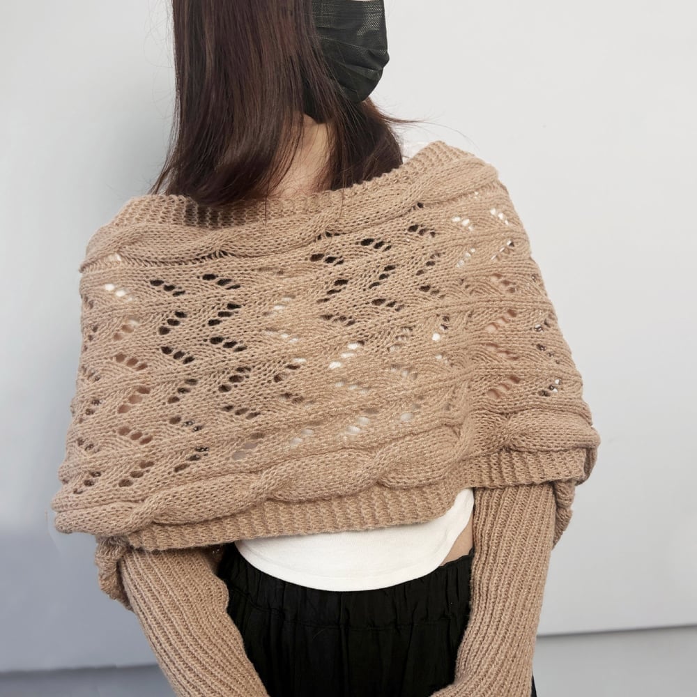 Women's Knitted Double Sleeve Scarf