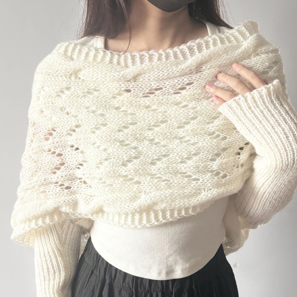 Women's Knitted Double Sleeve Scarf