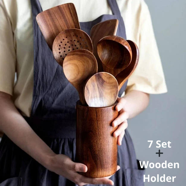 Wooden Teak Utensil Set