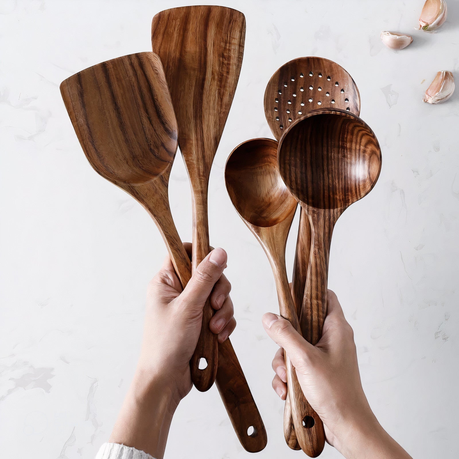 Wooden Teak Utensil Set