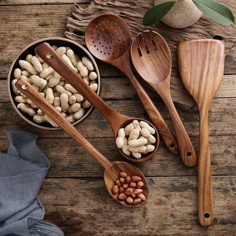 Wooden Teak Utensil Set