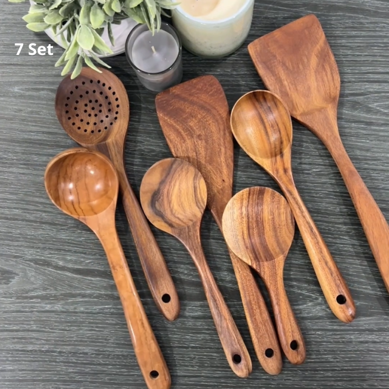 Wooden Teak Utensil Set