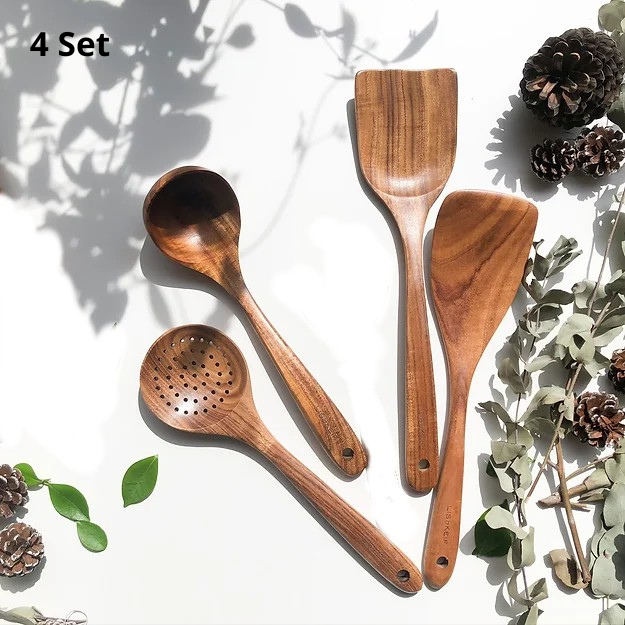 Wooden Teak Utensil Set